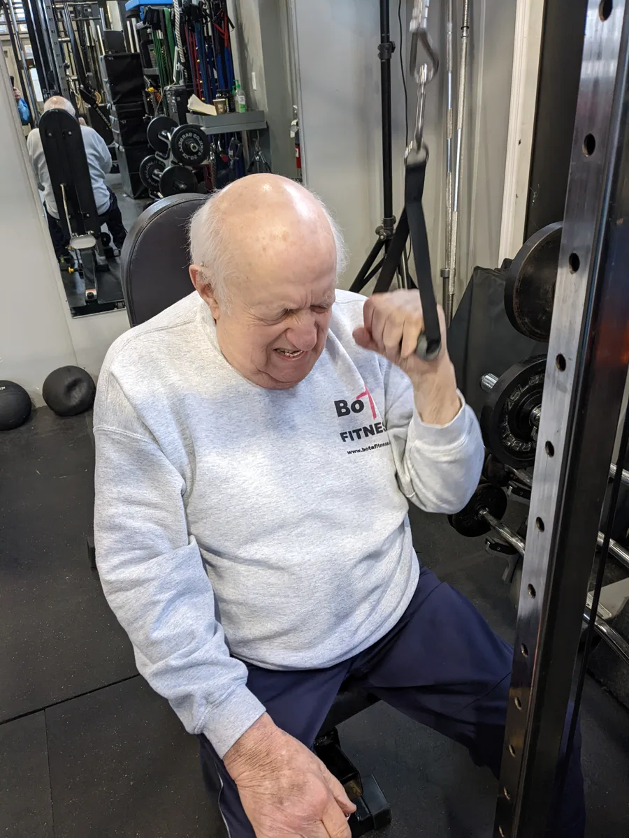 Lew doing a cable pulldown