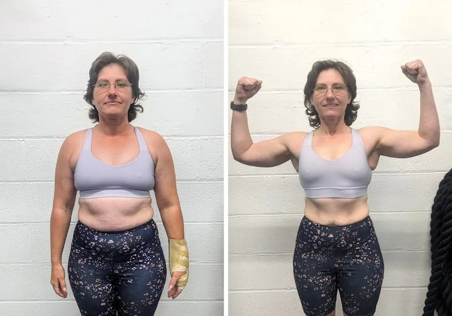 Kristy before and after at Next Level Gym Results